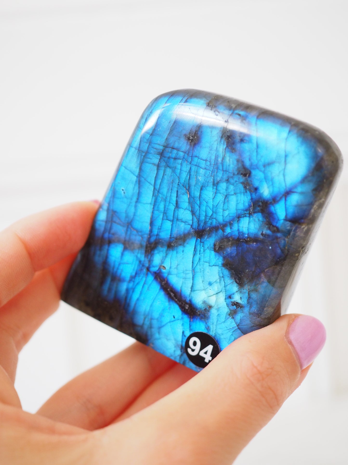 Blaue Labradorit Freiform . Labradorite Freeform Blue Flash [94] ca. 7.5 cm - aus Madagascar HIGH QUALITY