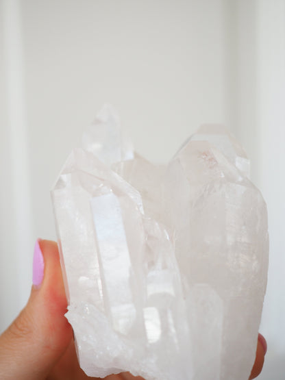Bergkristall Cluster ca 8cm [8] - aus Minas Gerais Brasilien HIGH QUALITY