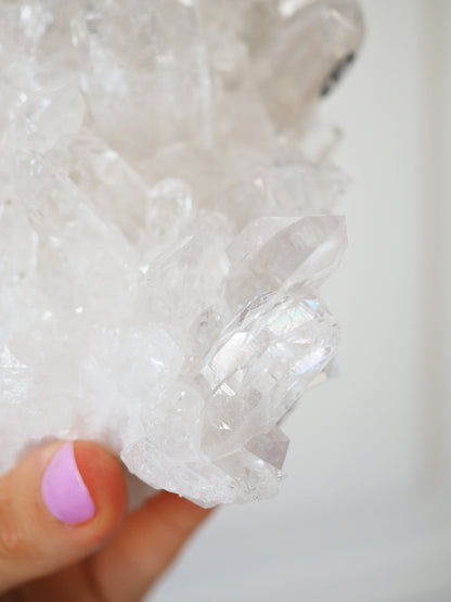 Bergkristall Cluster ca 12cm [12] - aus Minas Gerais Brasilien HIGH QUALITY
