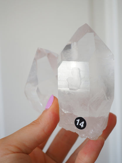 Bergkristall Cluster mit Grey Phantom ca 9cm [14] - aus Minas Gerais Brasilien HIGH QUALITY