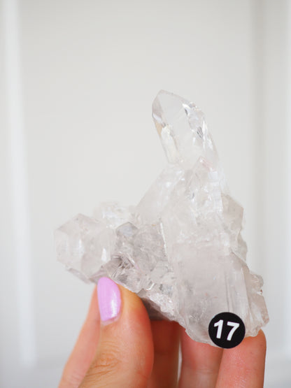 Bergkristall Cluster mit Regenbögen ca 8cm [17] - aus Minas Gerais Brasilien HIGH QUALITY