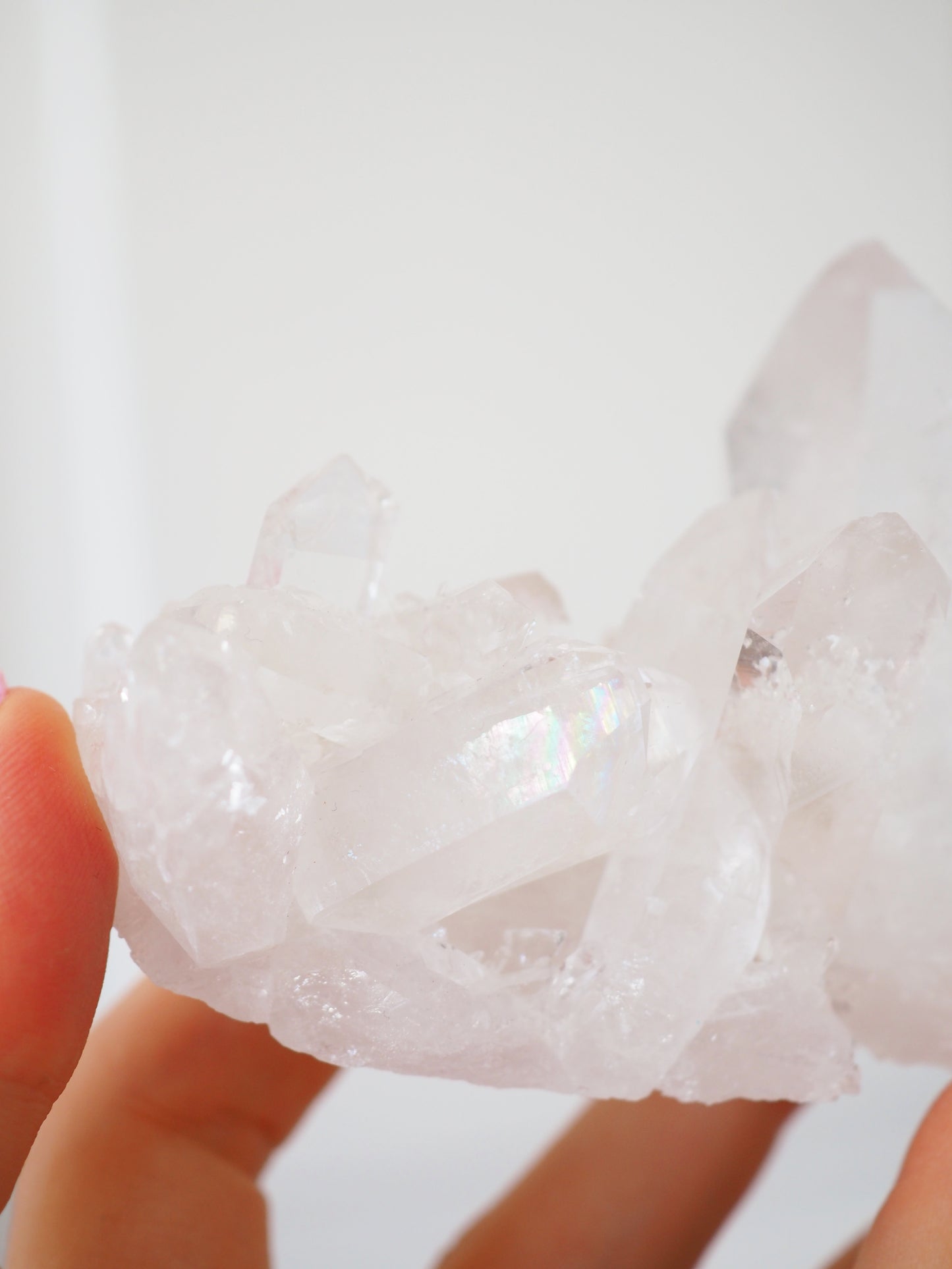 Bergkristall Cluster mit Regenbögen ca 7.5cm [21] - aus Minas Gerais Brasilien HIGH QUALITY