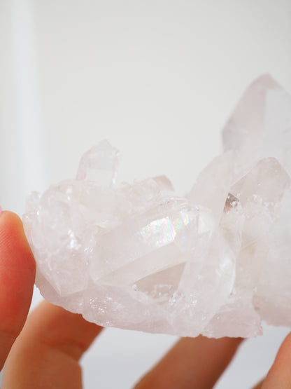 Bergkristall Cluster mit Regenbögen ca 7.5cm [21] - aus Minas Gerais Brasilien HIGH QUALITY