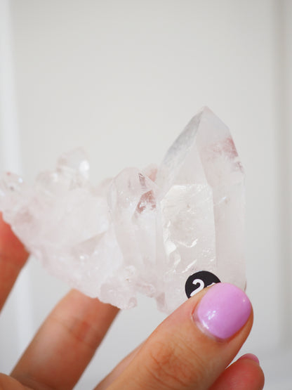Bergkristall Cluster mit Regenbögen ca 7.5cm [21] - aus Minas Gerais Brasilien HIGH QUALITY