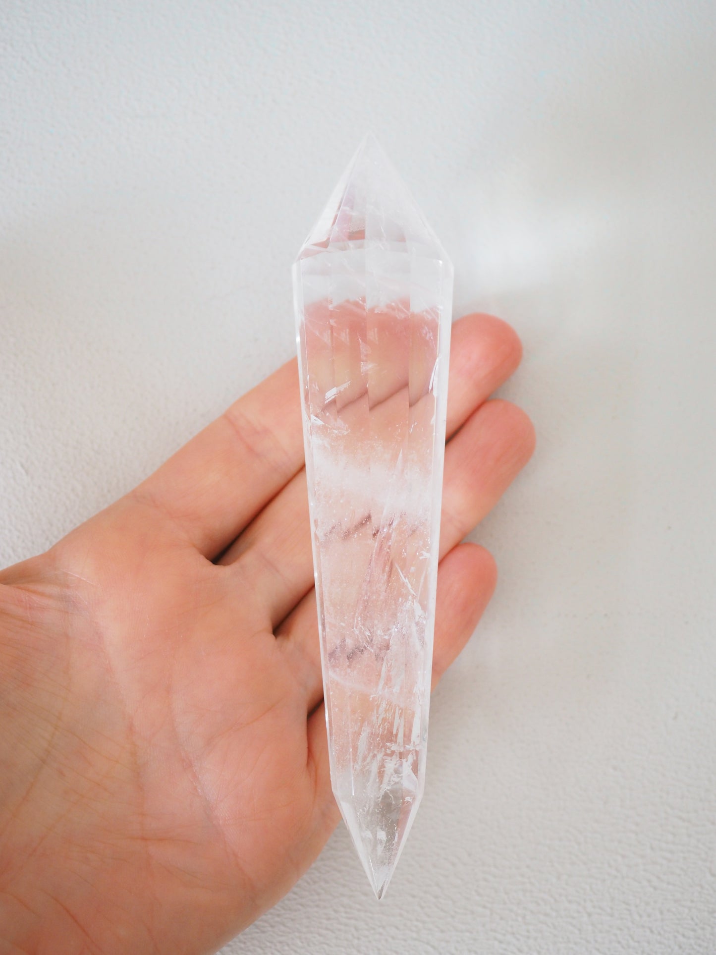 Bergkristall Vogel Kristall mit Regenbögen 12 Seiten ca. 14cm 124g [2] - aus Brasilien Handgeschliffen