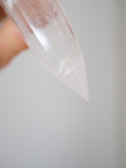 Bergkristall Vogel Kristall mit Regenbögen 12 Seiten ca. 14cm 124g [2] - aus Brasilien Handgeschliffen