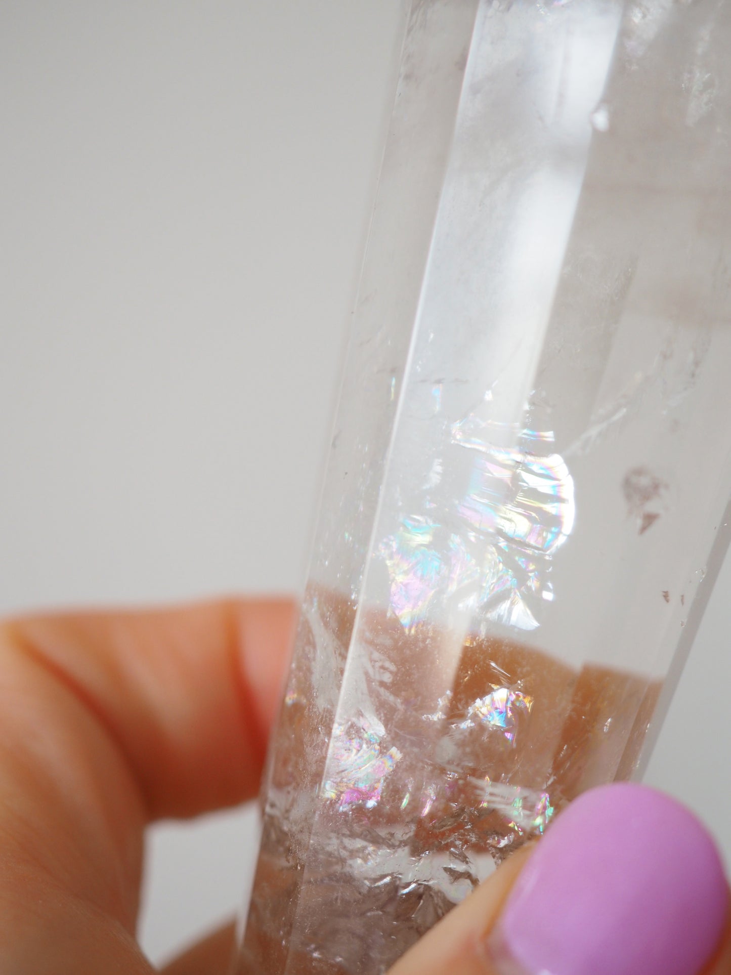Bergkristall Vogel Kristall mit Regenbögen 12 Seiten ca. 13cm 144g [3] - aus Brasilien Handgeschliffen