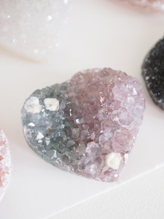 MYSTERY Rainbow Amethyst Herz - aus Uruguay RARE