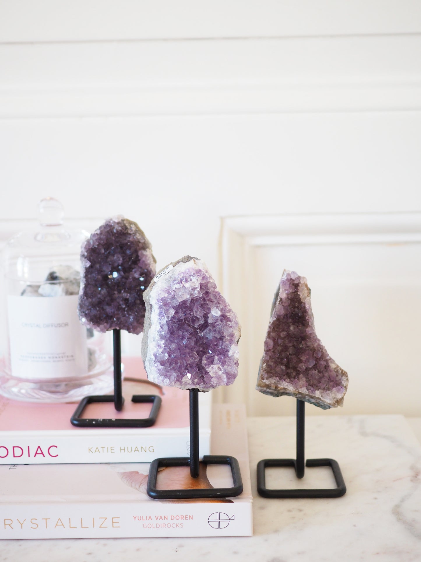 S Amethyst Cluster auf Ständer  ca. 11 cm  - aus Brasilien