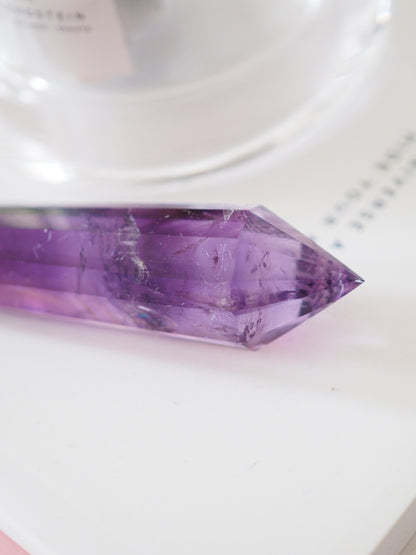 Amethyst Vogel Kristall mit Regenbögen 12 Seiten ca. xxcm x g [x] - aus Brasilien Handgeschliffen