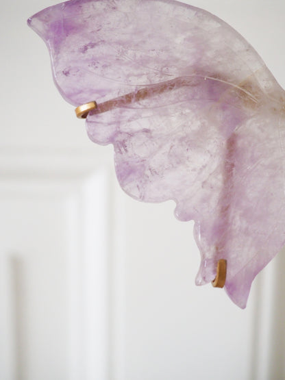 Amethyst Schmetterling Flügel auf Halter ca. 17cm - aus Brasilien