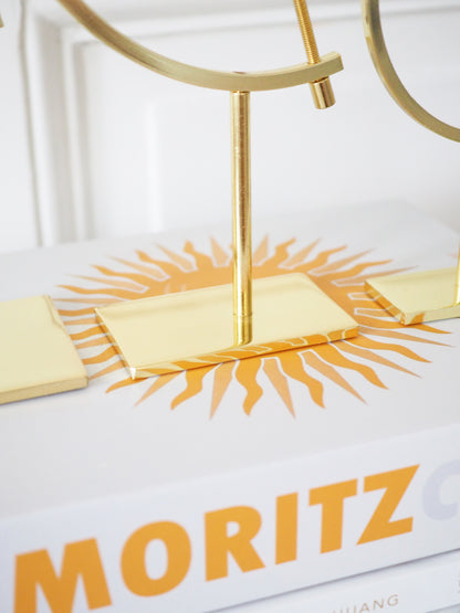 GLOBUS Hochwertiger Metall Kugel Ständer . Halter . Sphere Stand GOLD