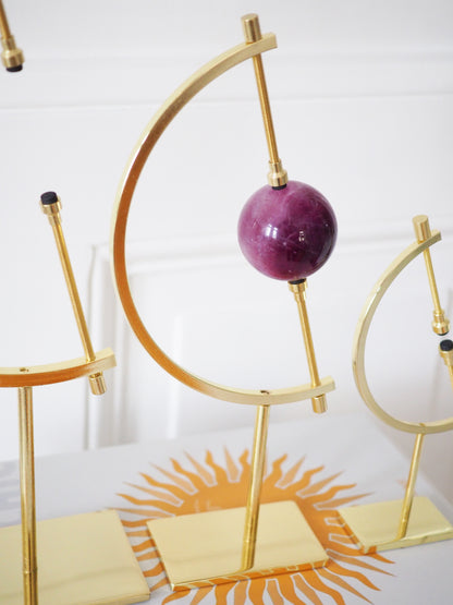 GLOBUS Hochwertiger Metall Kugel Ständer . Halter . Sphere Stand GOLD
