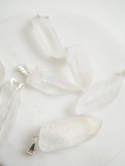 AngelAura Bergkristall Engel Anhänger ca. 2cm  - aus Brasilien