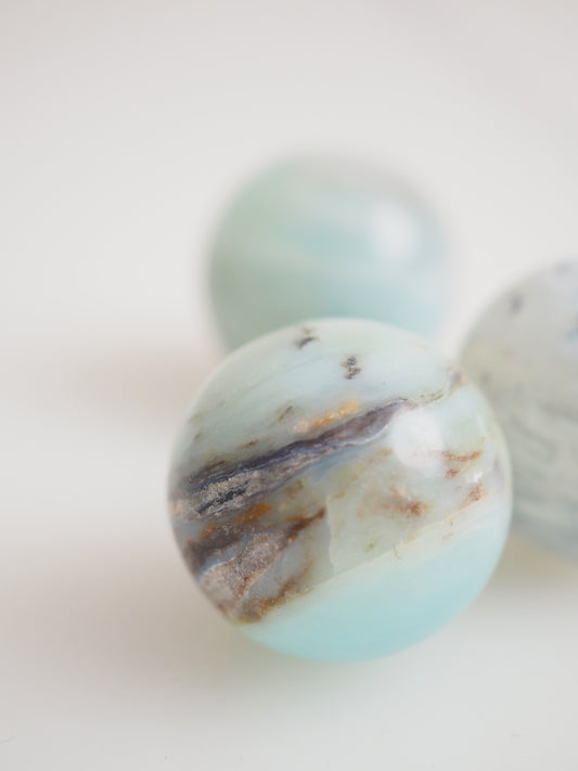 Grüner Opal Kugel - Green Opal ca. 2-3cm - aus Peru RARE