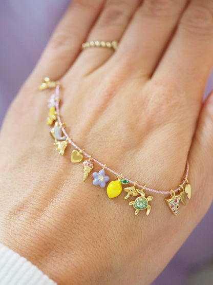 Blume Armband  MIRACLE CANDY COLLECTION - 925 Sterlingsilber vergoldet mit Zirkonia