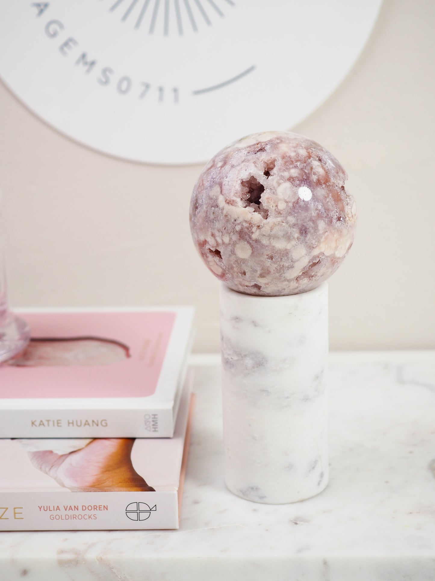 Pink Amethyst . Amethyst Blumen Achat Kugel . Sphere ca. xxcm. PARADIESE COLLECTION - aus Brasilien HIGH QUALITY