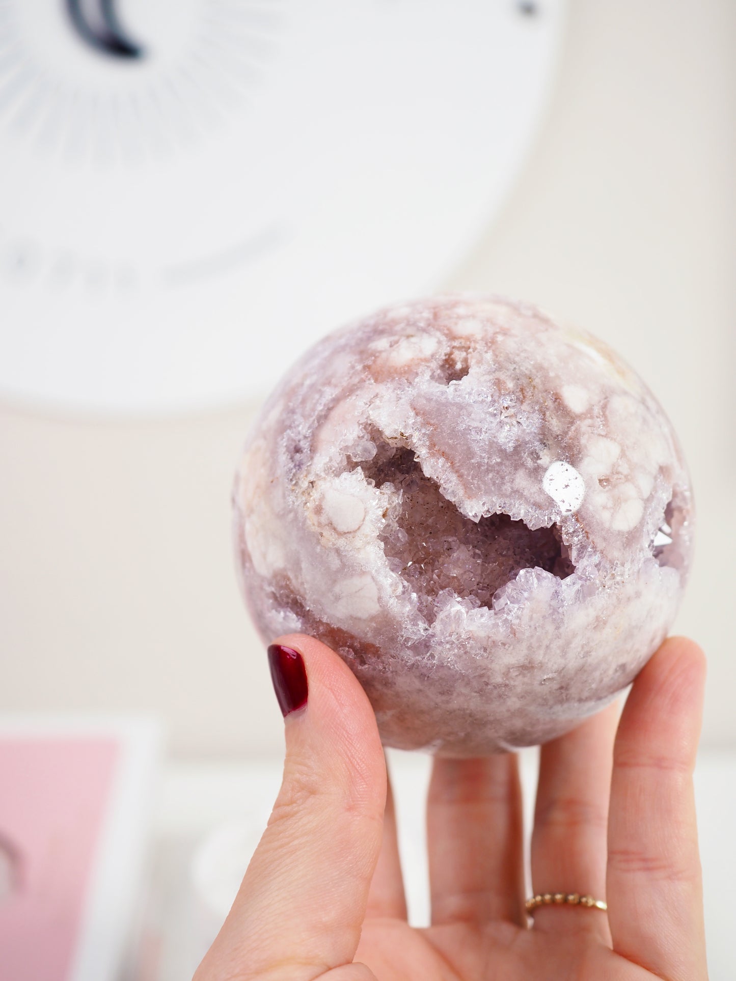 Pink Amethyst . Amethyst Blumen Achat Kugel . Sphere ca. xxcm. PARADIESE COLLECTION - aus Brasilien HIGH QUALITY