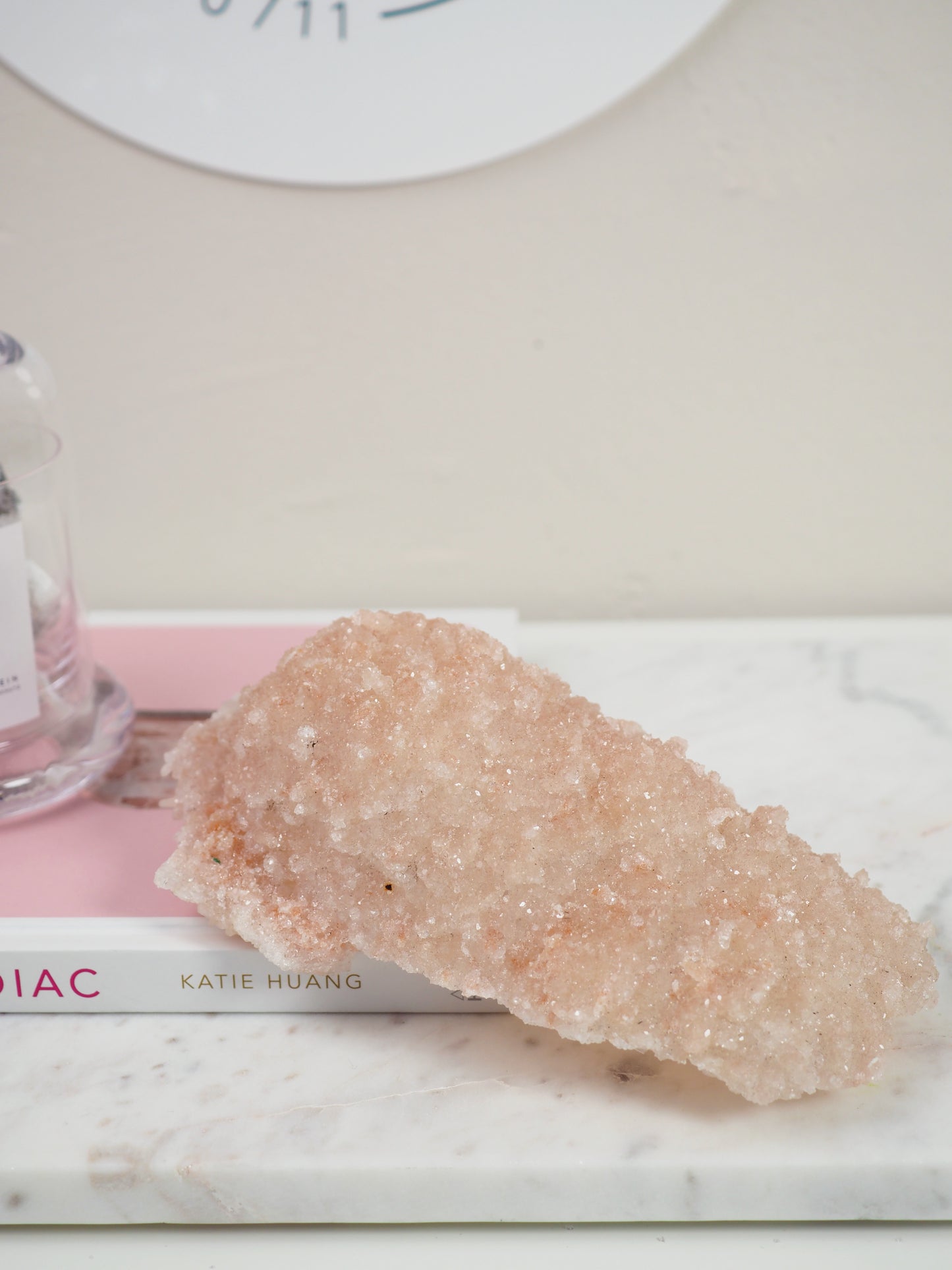 Pink Diamond Crust Apophylite mit Stilbit - aus Indien RARE