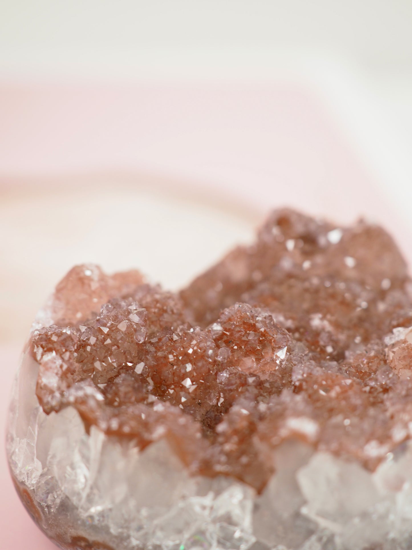 Rotes Rainbow Sugar Amethyst Herz - aus Uruguay RARE