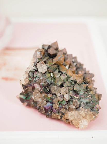 Rainbowquartz . Regenbogen Quarz . Turgite Hämatit Goetit Quarz -aus Itremo Massif, Itremo - South of Ibity Mountain, Ambatofinandrahana Distric, Fianarantsoa Province Madagascar RARE NEW FIND