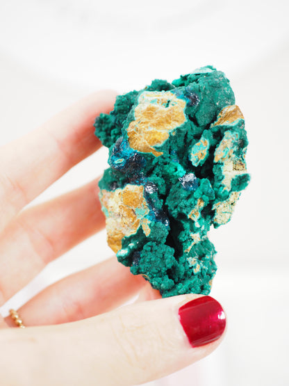 Veszelyite mit grünem Zincolibethenite - aus Palambanda Kongo Mineralien [18]