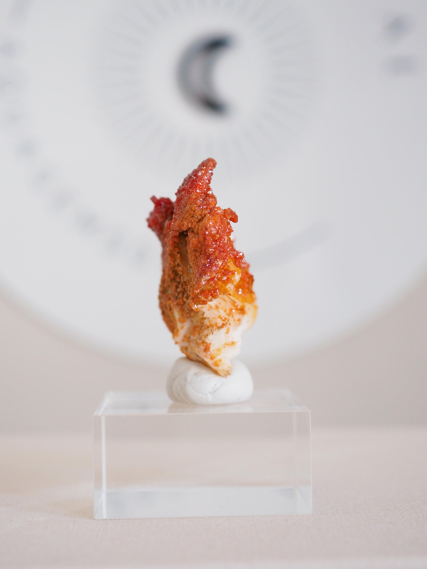 Vanadinit X Baryt Specimen - aus Mibladen Bergbau Bezirk . Midelt. Marokko HIGH QUALITY