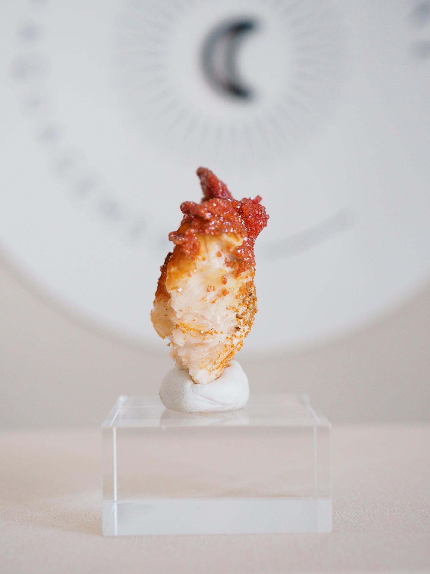 Vanadinit X Baryt Specimen - aus Mibladen Bergbau Bezirk . Midelt. Marokko HIGH QUALITY