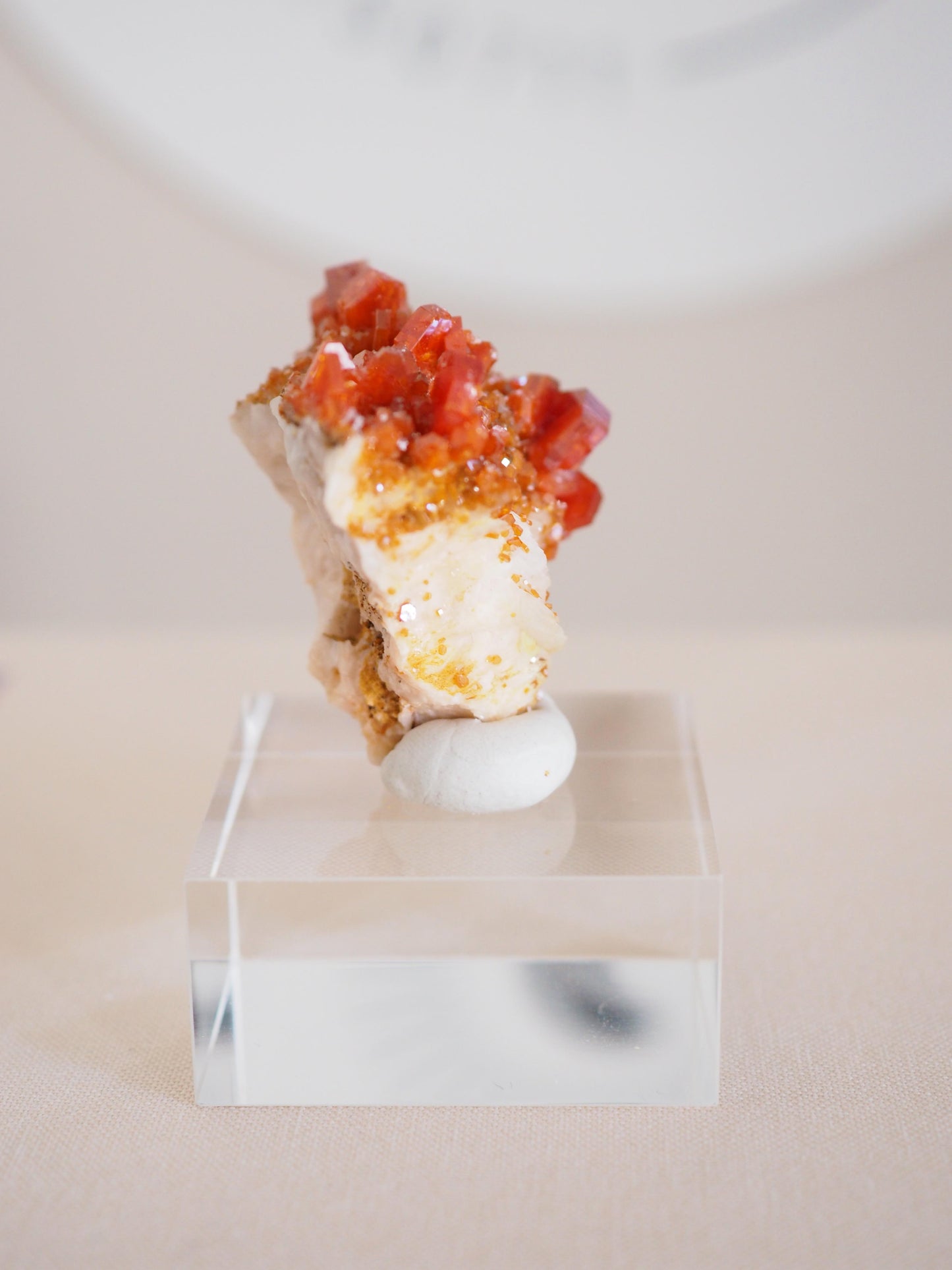 Vanadinit X Baryt Specimen - aus Mibladen Bergbau Bezirk . Midelt. Marokko HIGH QUALITY