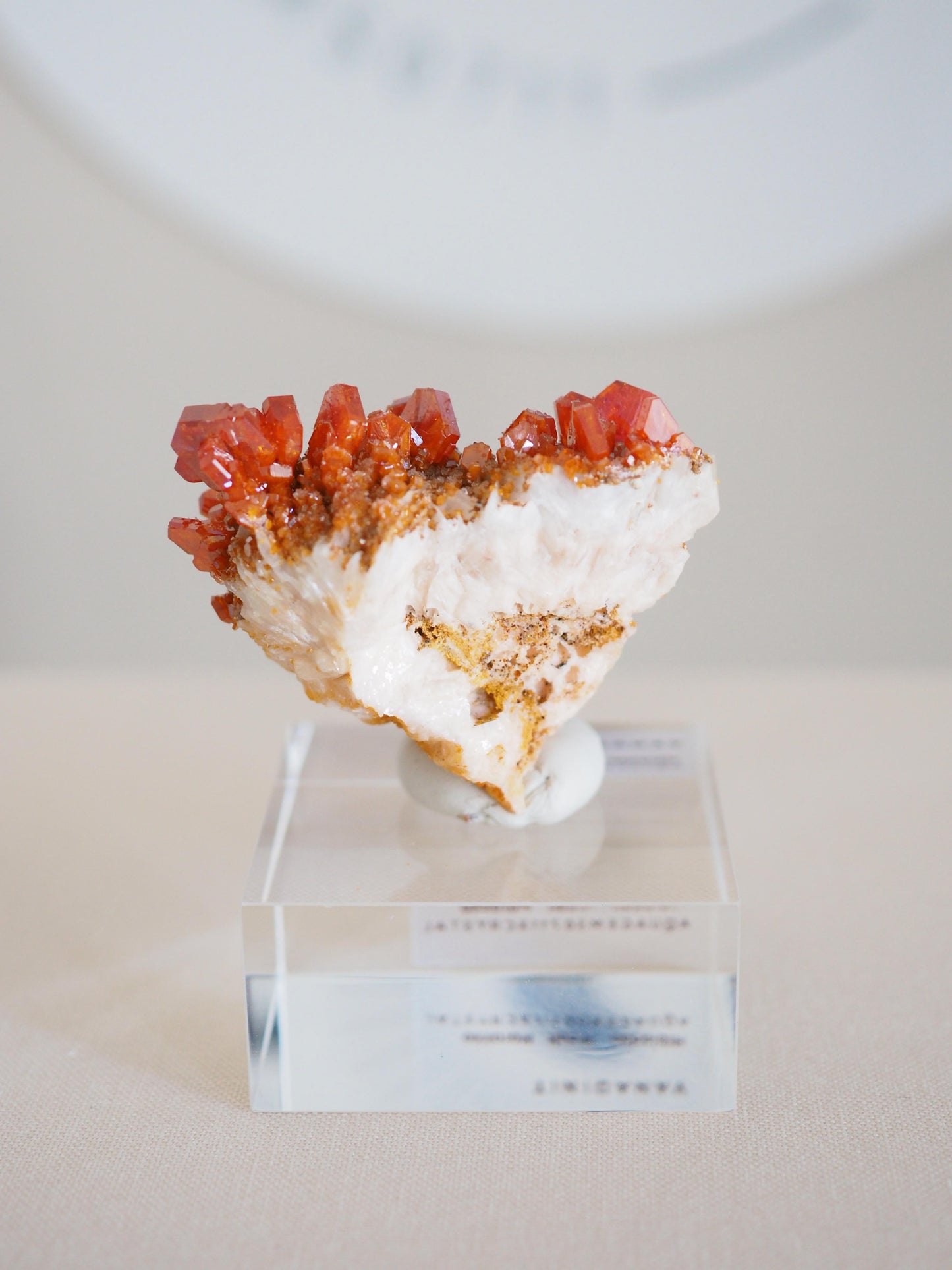 Vanadinit X Baryt Specimen - aus Mibladen Bergbau Bezirk . Midelt. Marokko HIGH QUALITY