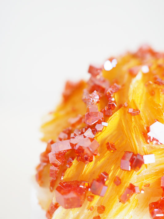 Vanadinit X Baryt Specimen - aus Mibladen Bergbau Bezirk . Midelt. Marokko HIGH QUALITY