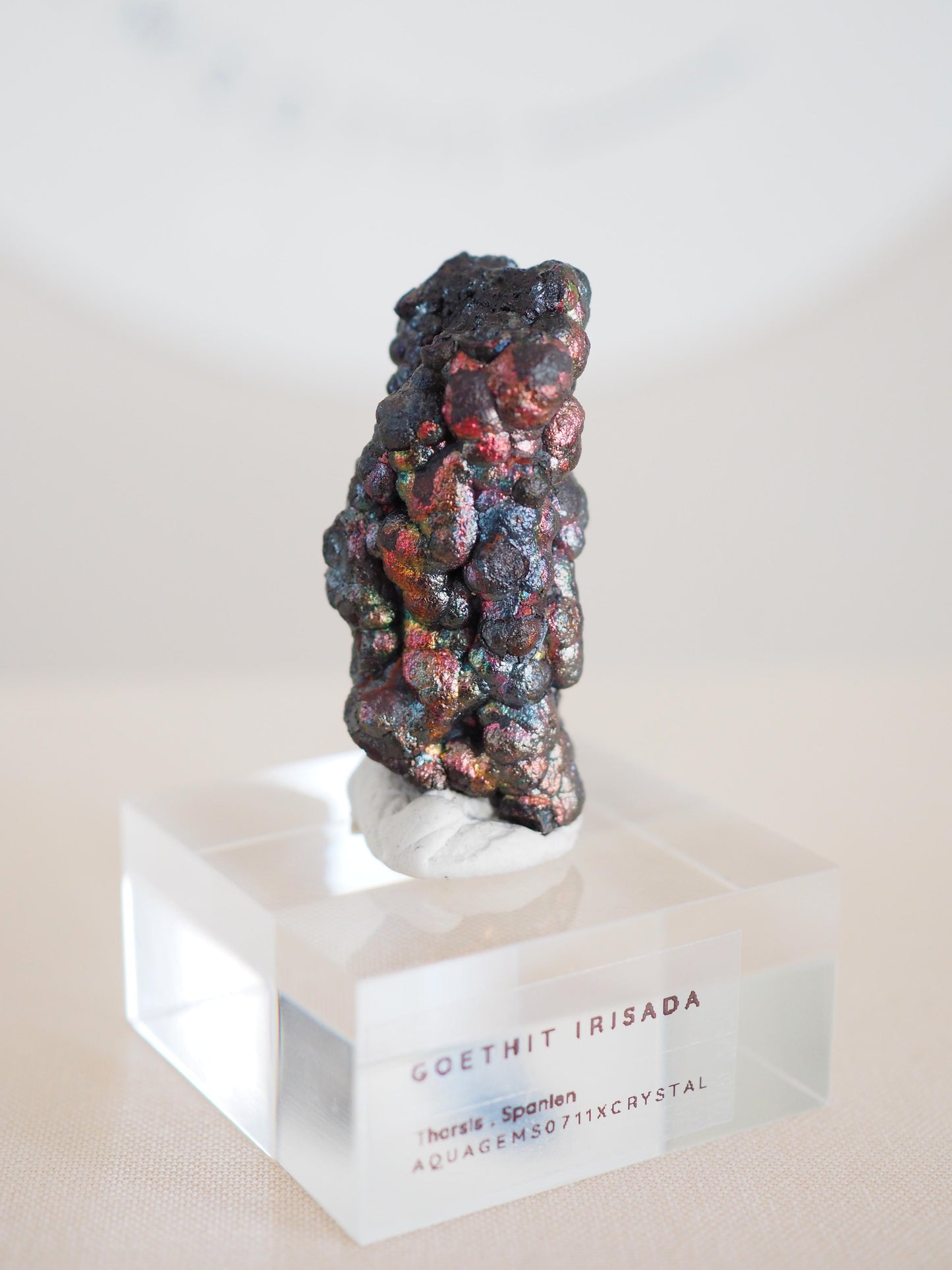 Bunt Irisierender Goethit . Iridescent Goetite Specimen [ 1 ] ca. 4 cm - aus Tharsis . Spanien