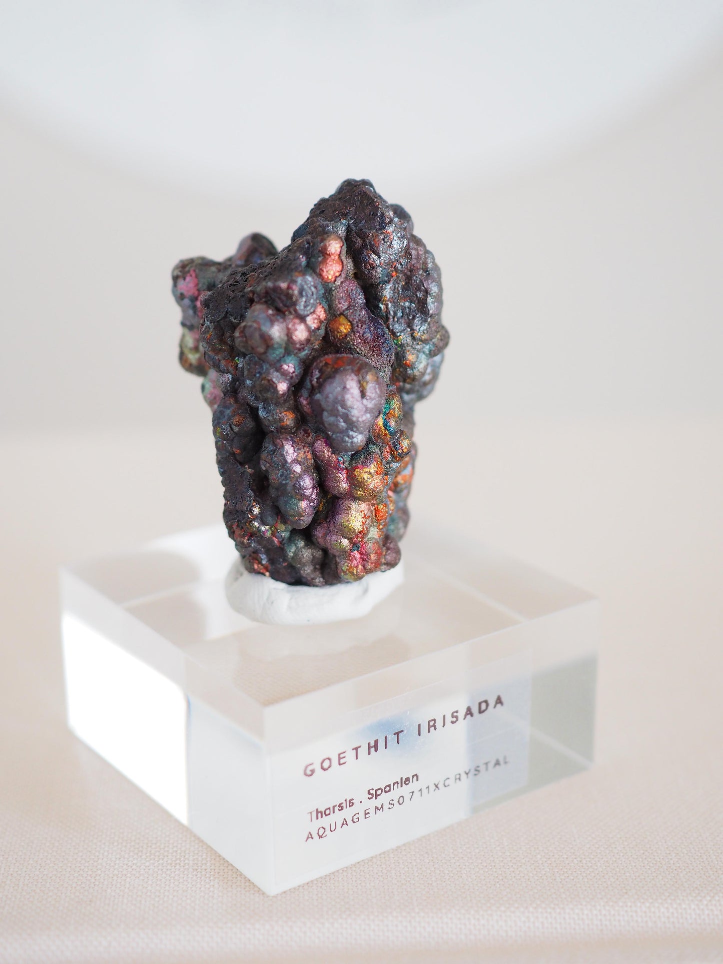 Bunt Irisierender Goethit . Iridescent Goetite Specimen [ 2 ] ca. 4 cm - aus Tharsis . Spanien