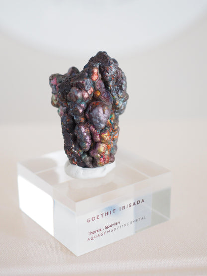 Bunt Irisierender Goethit . Iridescent Goetite Specimen [ 2 ] ca. 4 cm - aus Tharsis . Spanien