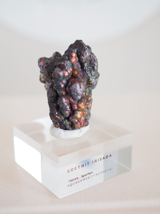 Bunt Irisierender Goethit . Iridescent Goetite Specimen [ 2 ] ca. 4 cm - aus Tharsis . Spanien