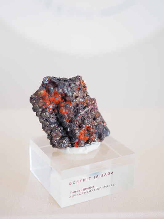 Bunt Irisierender Goethit . Iridescent Goetite Specimen [ 3 ] ca. 4 cm - aus Tharsis . Spanien