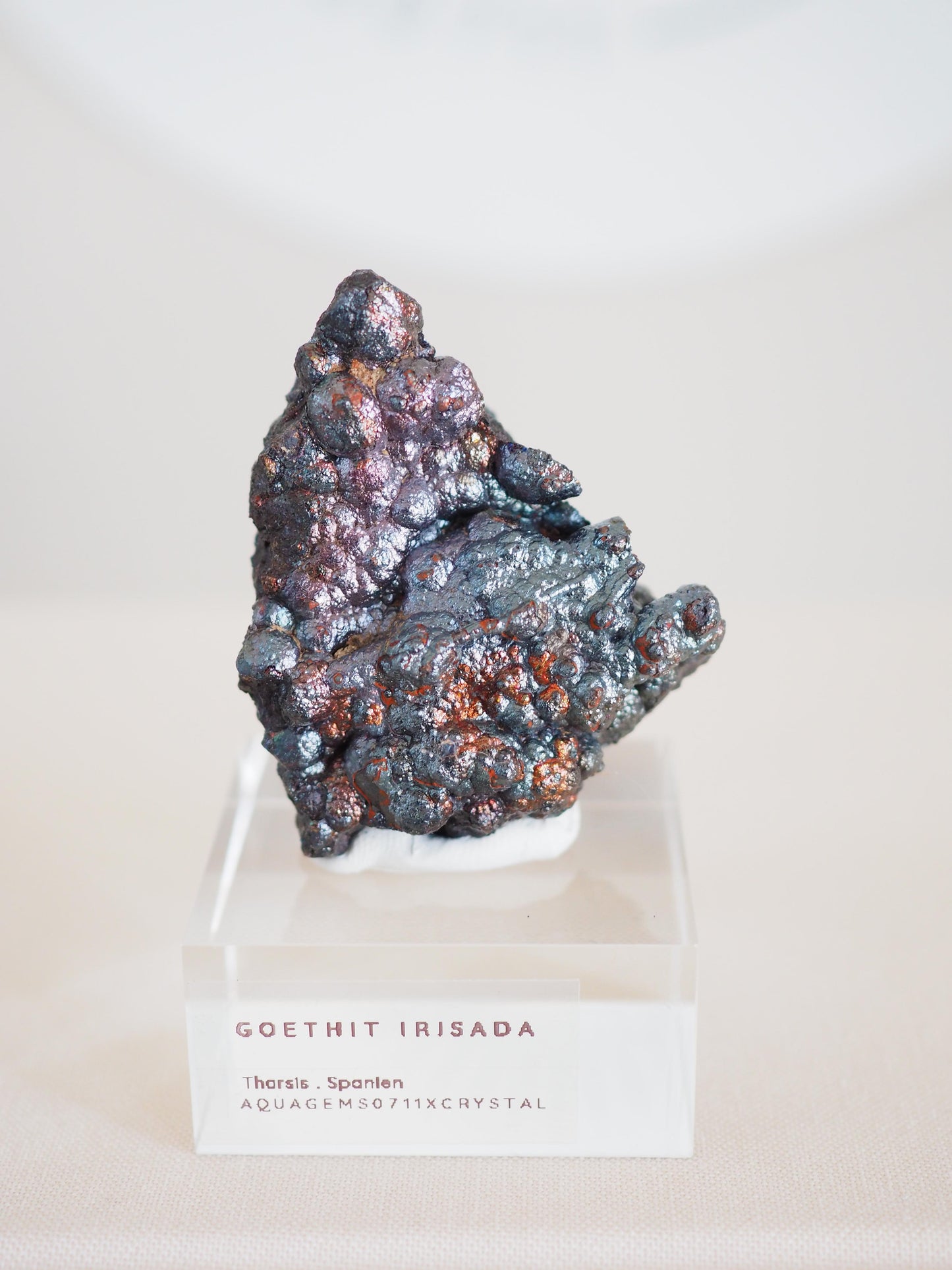 Bunt Irisierender Goethit .  Iridescent Goetite Specimen [ 4 ] ca. 4.5 cm - aus Tharsis . Spanien