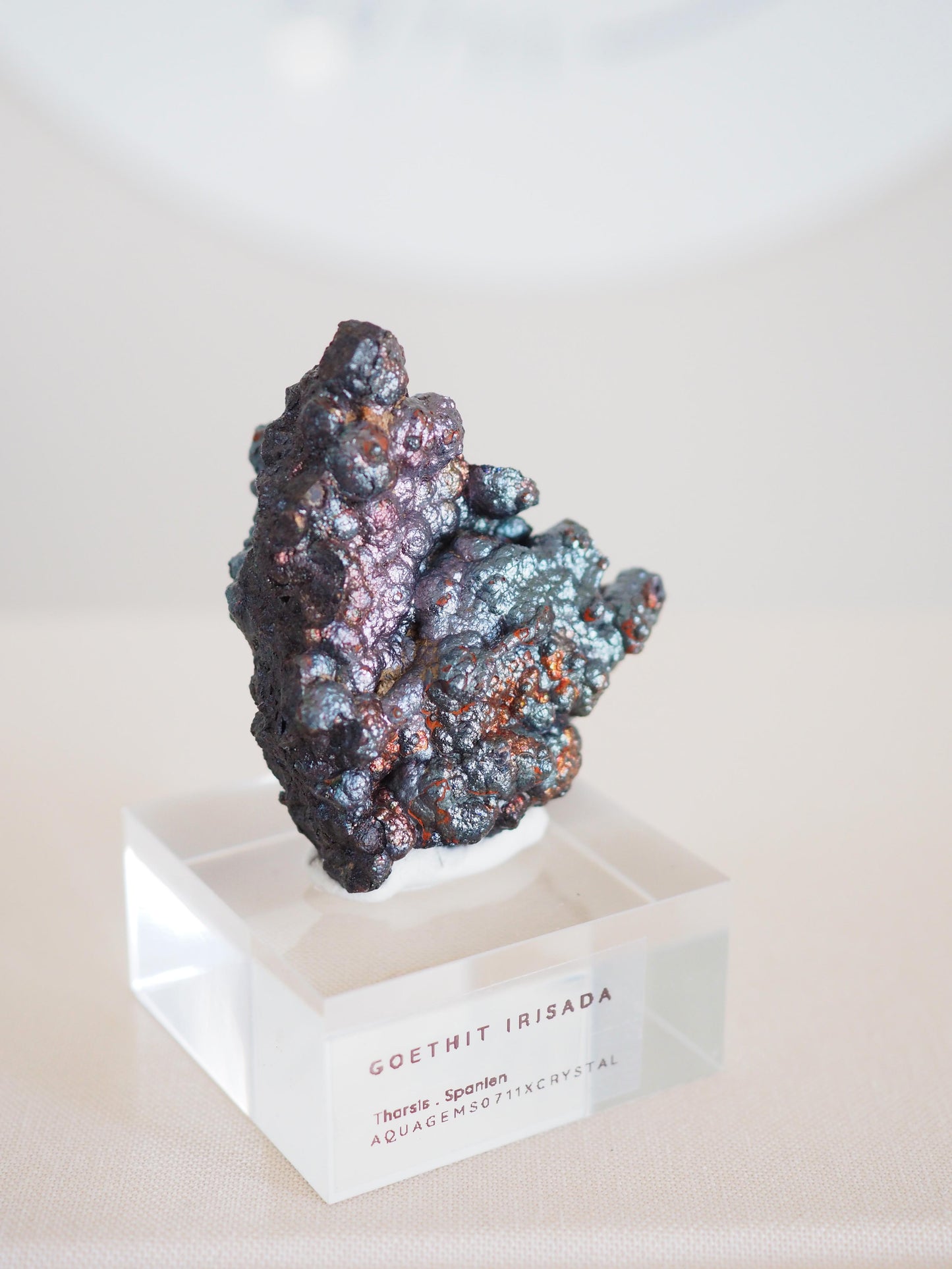 Bunt Irisierender Goethit .  Iridescent Goetite Specimen [ 4 ] ca. 4.5 cm - aus Tharsis . Spanien
