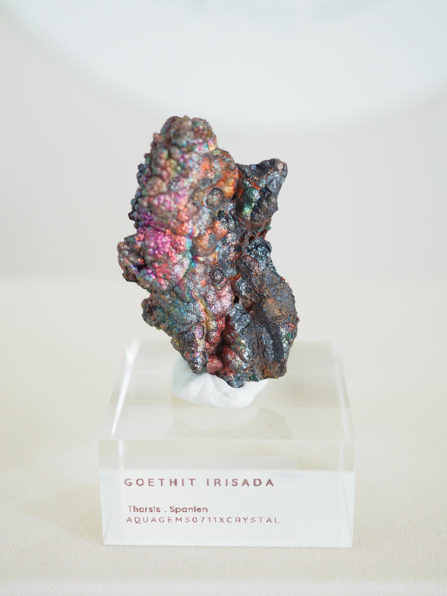 Bunt Irisierender Goethit . Iridescent Goetite Specimen [ 5 ] ca. 5 cm - aus Tharsis . Spanien