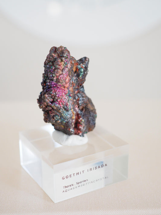 Bunt Irisierender Goethit . Iridescent Goetite Specimen [ 5 ] ca. 5 cm - aus Tharsis . Spanien
