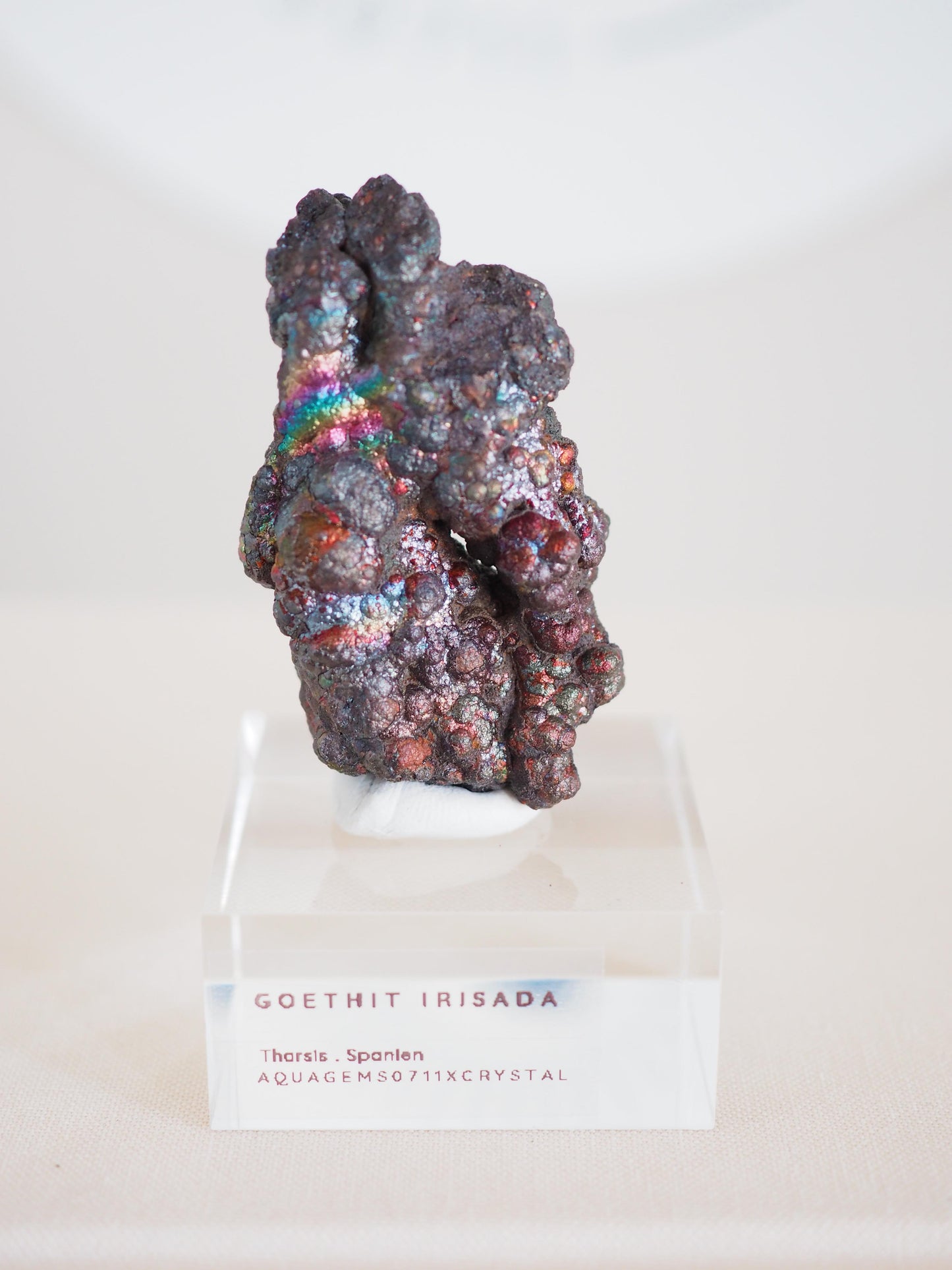 Bunt Irisierender Goethit .Iridescent Goetite Specimen [ 6 ] ca. 5.5 cm - aus Tharsis . Spanien