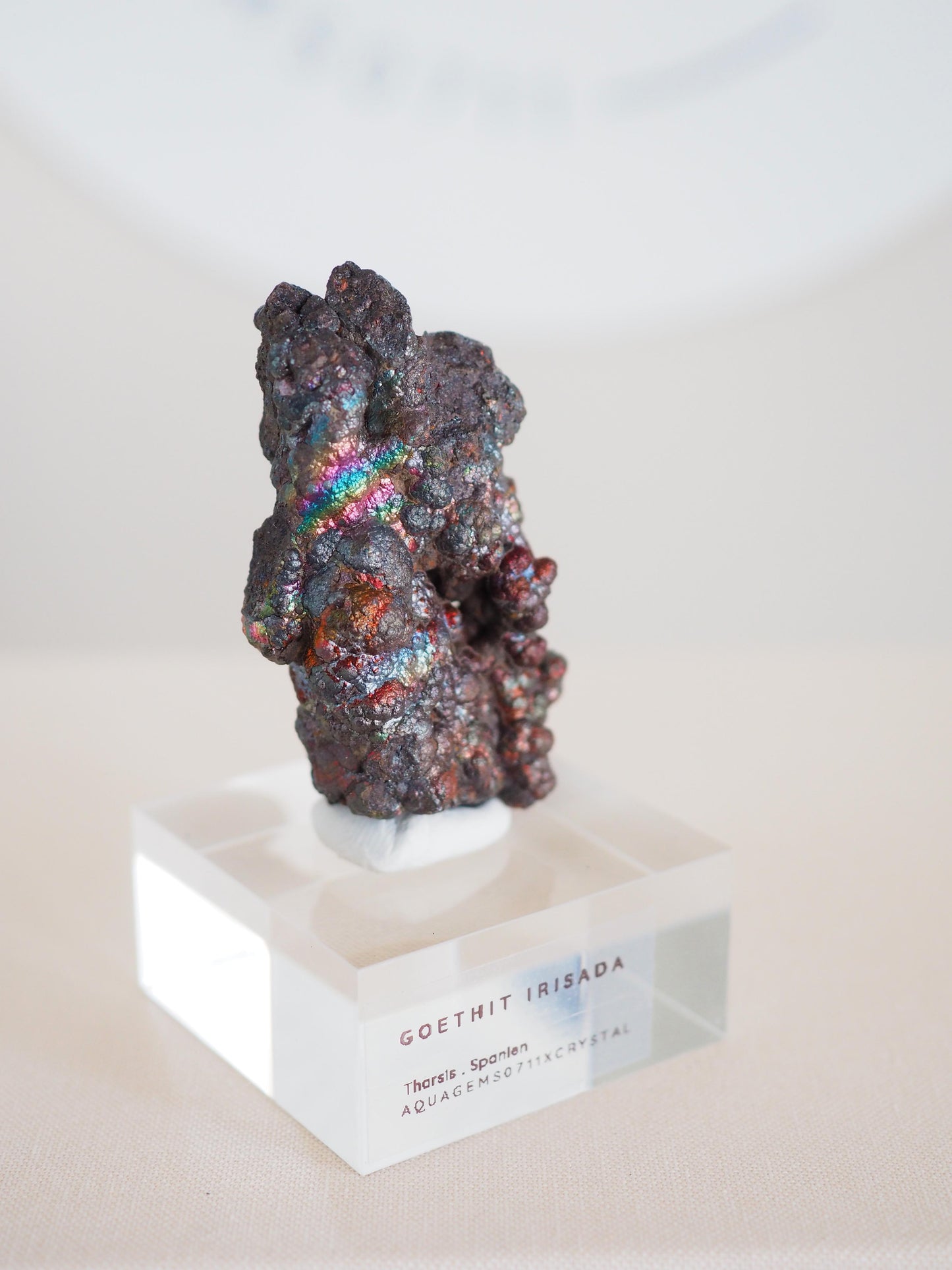 Bunt Irisierender Goethit .Iridescent Goetite Specimen [ 6 ] ca. 5.5 cm - aus Tharsis . Spanien