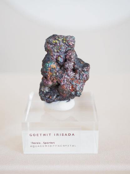 Bunt Irisierender Goethit . Iridescent Goetite Specimen [ 7 ] ca. 4 cm - aus Tharsis . Spanien