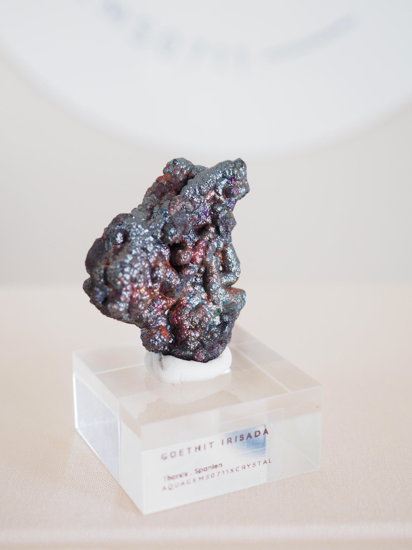 Bunt Irisierender Goethit . Iridescent Goetite Specimen [ 8 ] ca. 5 cm - aus Tharsis . Spanien