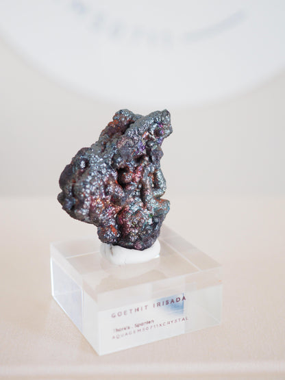 Bunt Irisierender Goethit . Iridescent Goetite Specimen [ 8 ] ca. 5 cm - aus Tharsis . Spanien