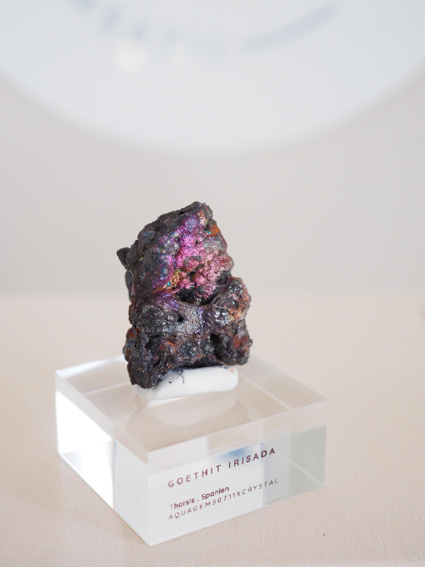 Bunt Irisierender Goethit . Iridescent Goetite Specimen [ 10 ] ca. 4 cm - aus Tharsis . Spanien