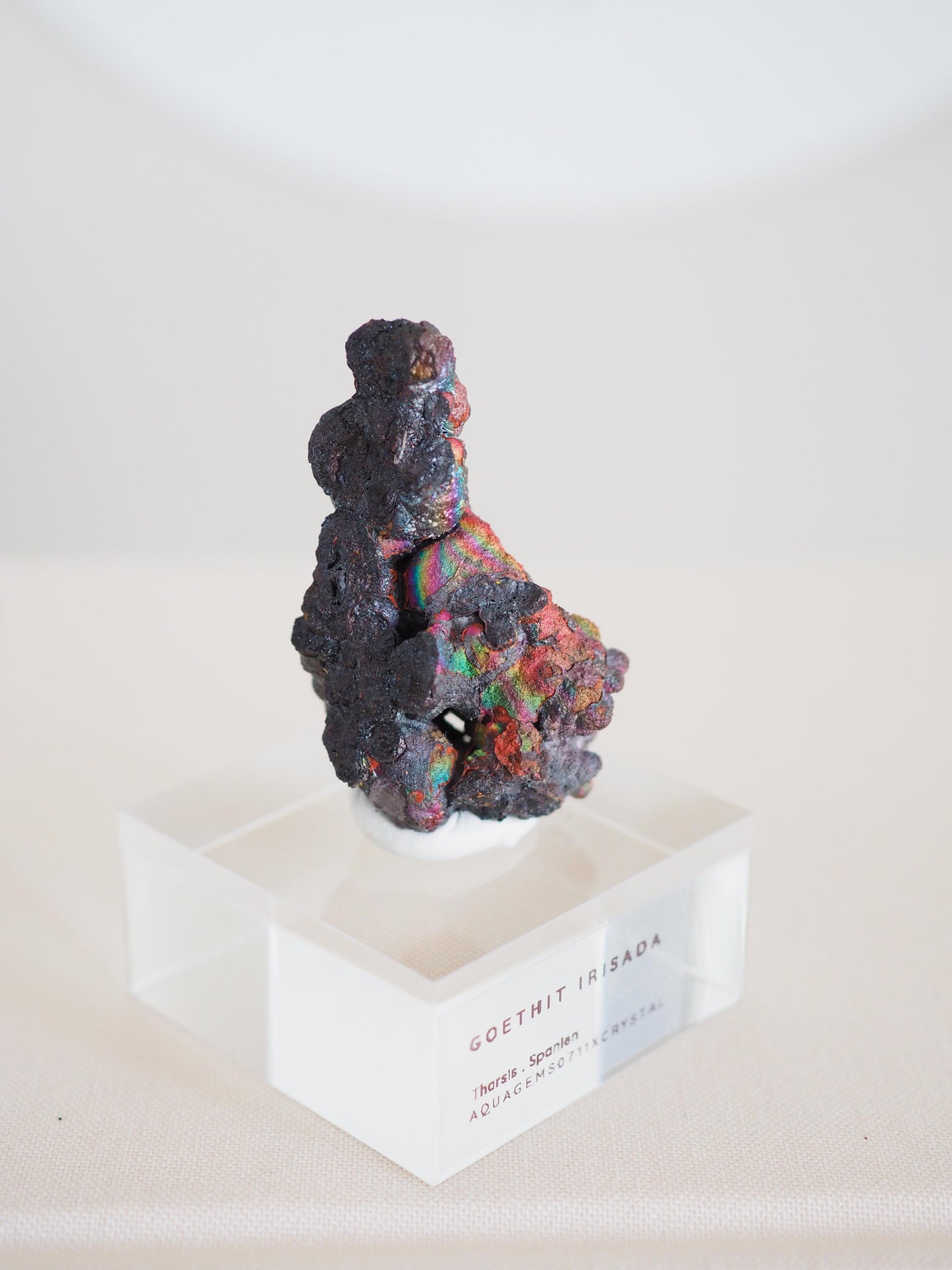 Bunt Irisierender Goethit . Iridescent Goetite Specimen [ 12 ] ca. 4.8 cm - aus Tharsis . Spanien