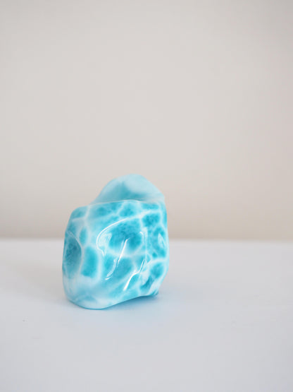Larimar Freiform 265 ct - Dominikanische Republik . Hand geschliffen . HIGH QUALITY