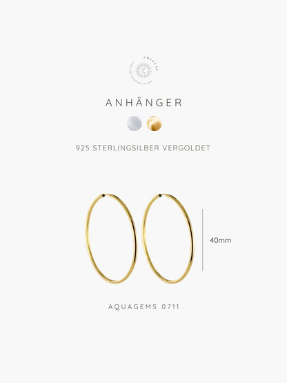 Creole Sterlingsilber Gold 4cm
