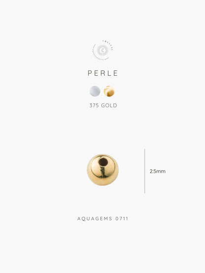 Armband 375 vier Gold Perlen